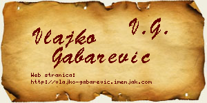 Vlajko Gabarević vizit kartica